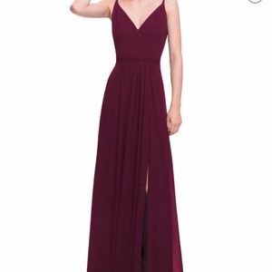 Bill Levkoff Wine Bridesmaid Dress